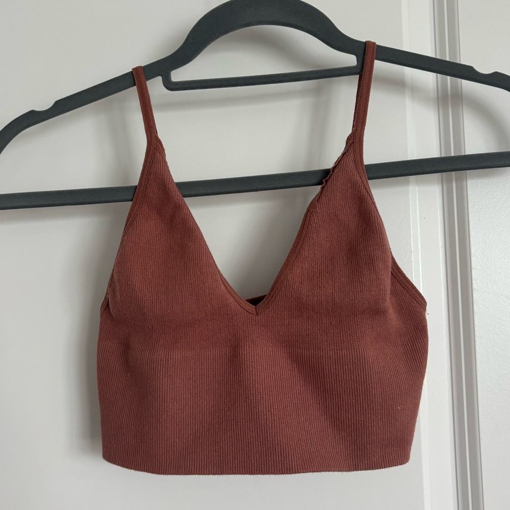 Bloom and Wander Blush-Tan Crop Top